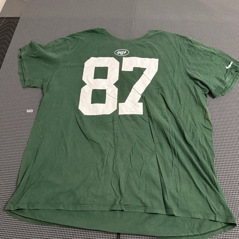 Nike New York Jets Eric Decker 87 T-Shirt Mens XXL Green Athletic Cut NFL Tee